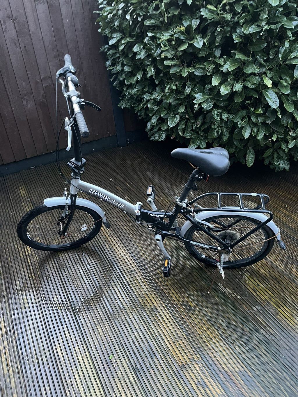 apollo transition folding bike 6 revoshift gears 20inch wheels adults unisex