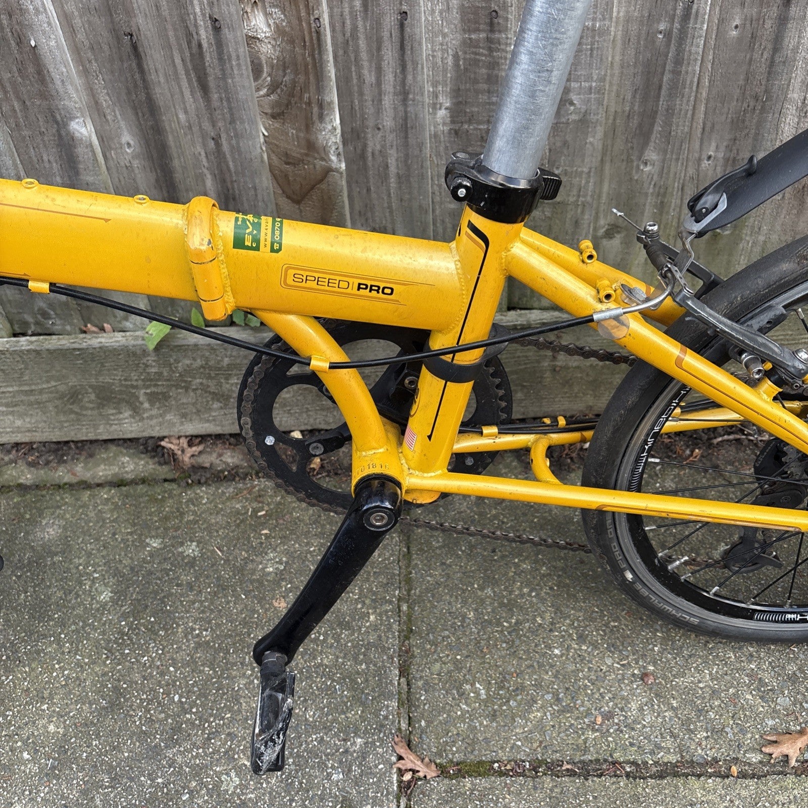 Dahon Speed Pro -7 Speed Folding Bike In Yellow