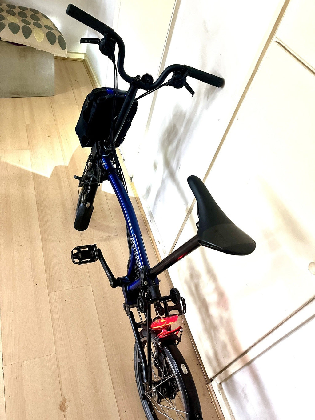 Brompton C Line elctrc 6  Speed, F laming  Blue, One Size