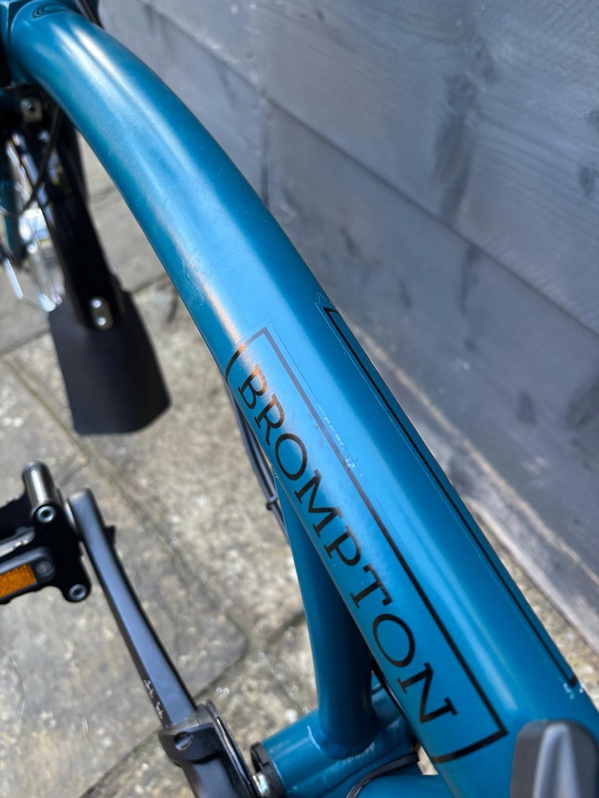 2023 Brompton C Line 6 Speed Urban in Ocean Blue + Optional Swytch Kit Fitted