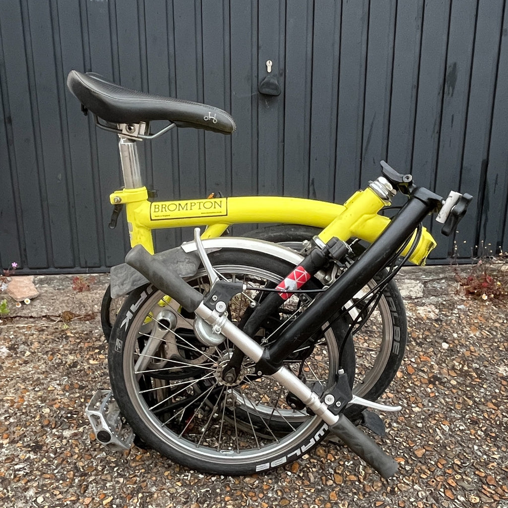 Brompton S2L folding bike yellow / black good condition