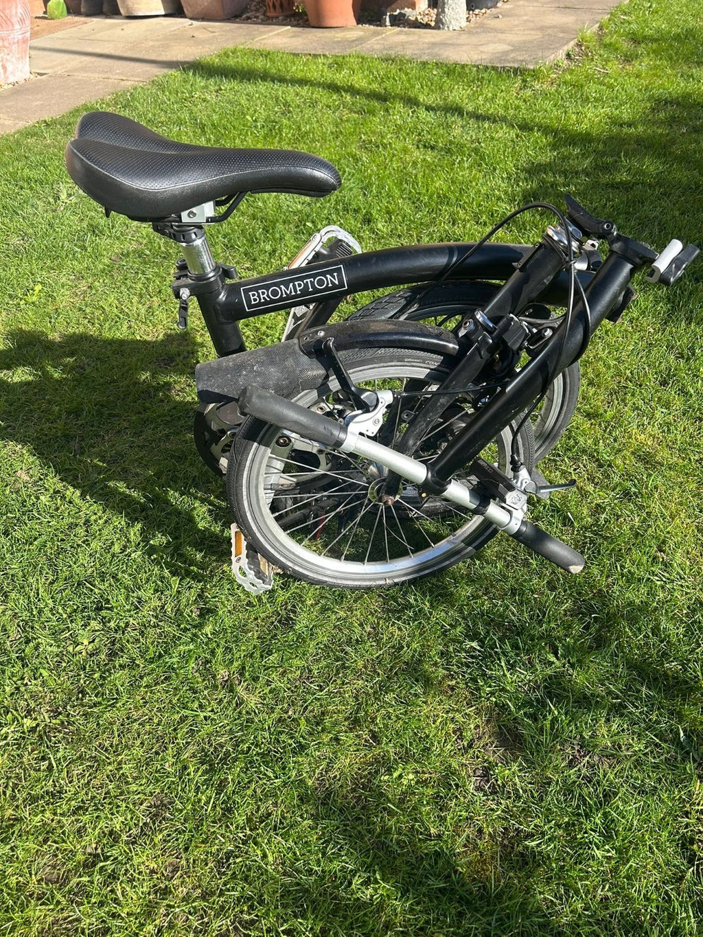 Brompton 2019 S1E Black Folding Bike - Great condition, recently serviced