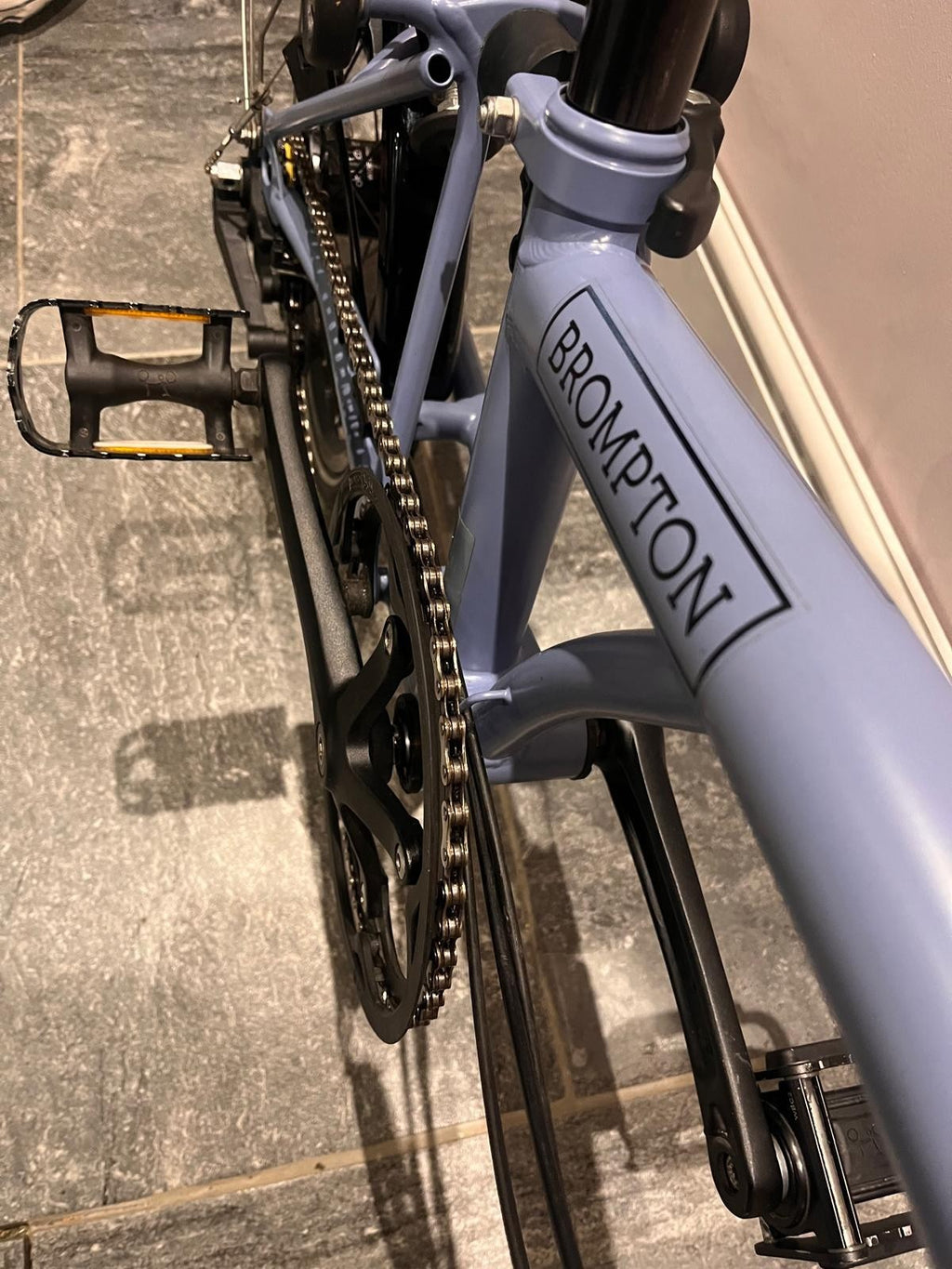 Ocean Blue Brompton C Line 6 Speed 2023 Folding Bike. Serviced, with accessories
