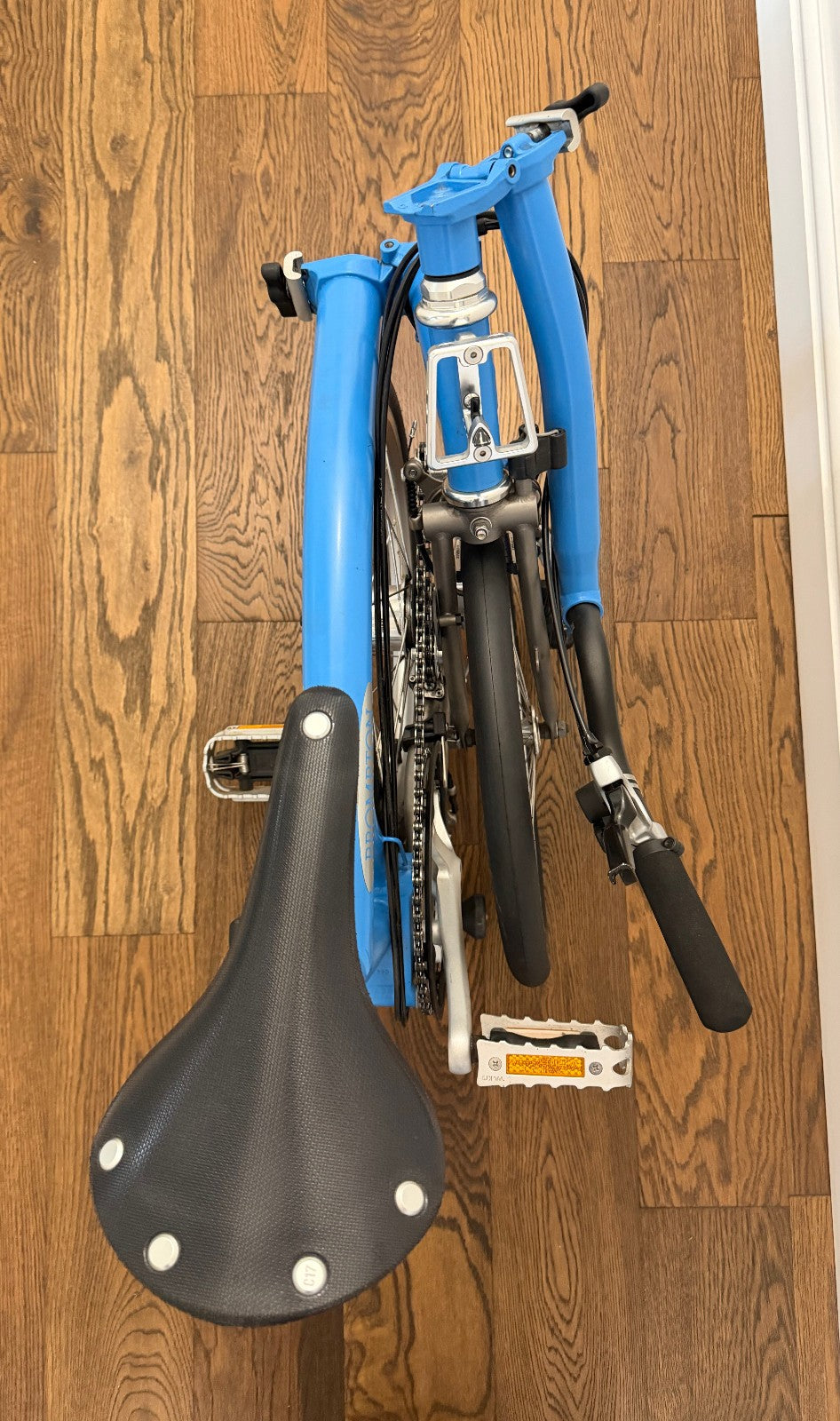 Brompton Superlight Cornflower H6L Custom Titanium 10kg Kuosac Folding Bike