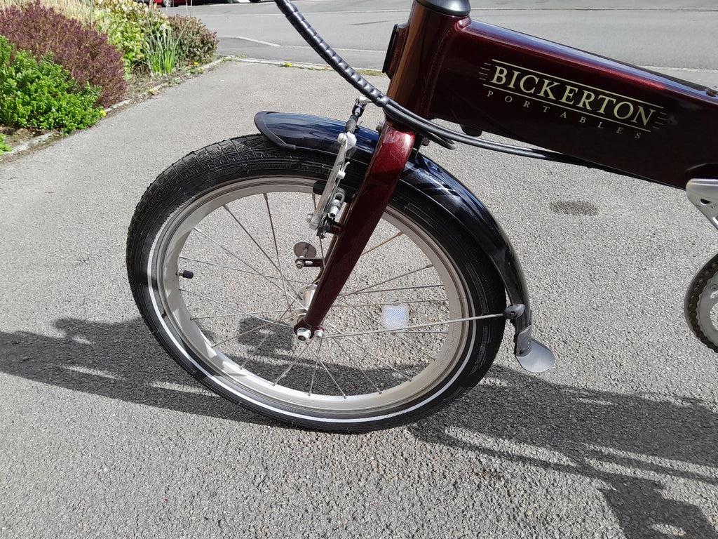 Bickerton Argent 1707 Mark B folding bicycle, red, 7 gears, gel saddle