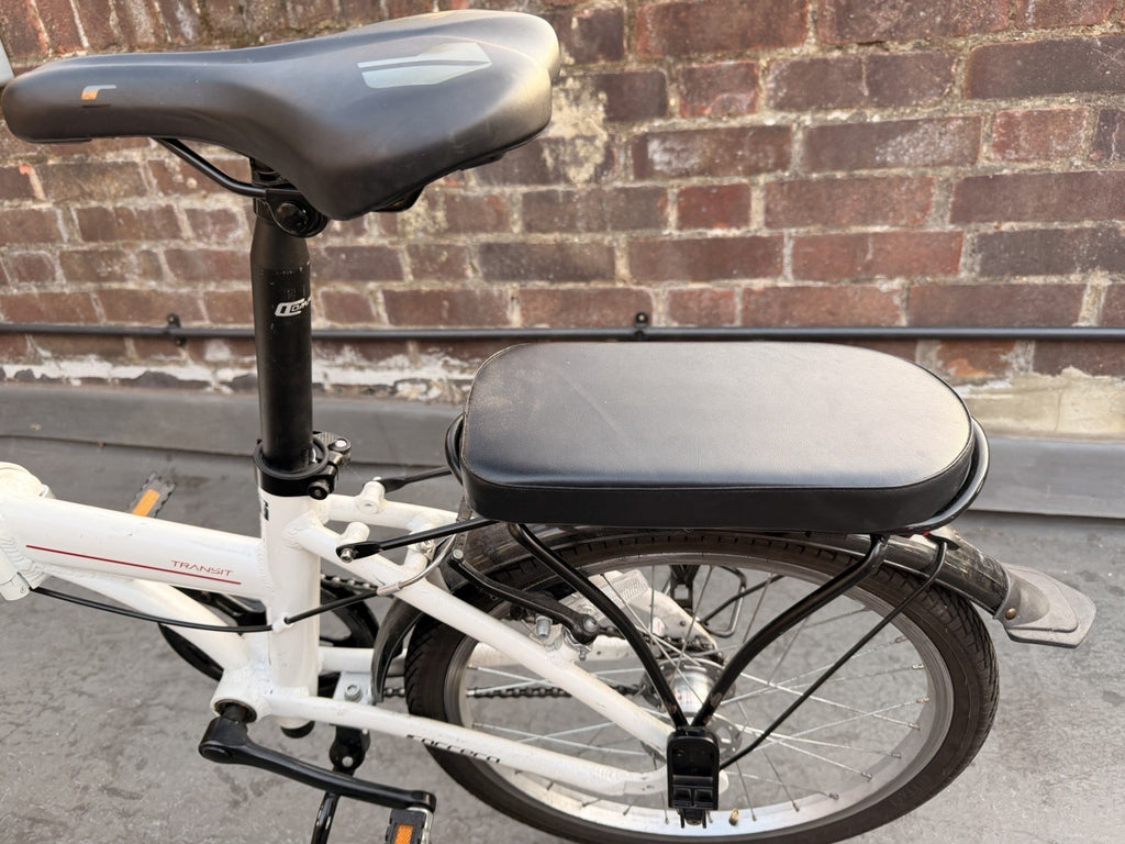 Carrera Transit 20in Folding Bike 3-Speed White/Black Rear Rack Mudguards