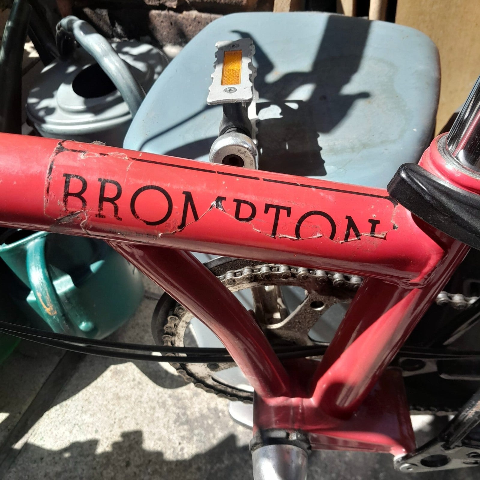Brompton Mk II folding bike, 3-speed hub, marathon plus, w/ briefcase / cover