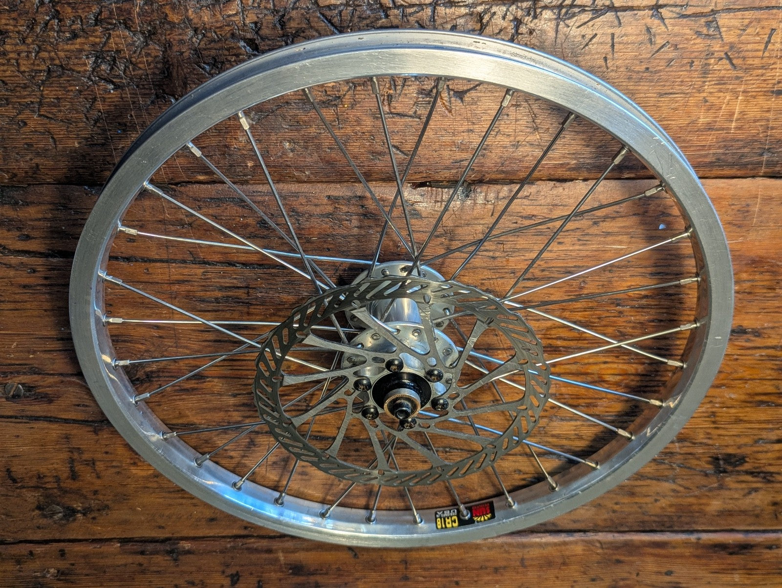 Brompton kinetics disc fork and wheel, Hope hub