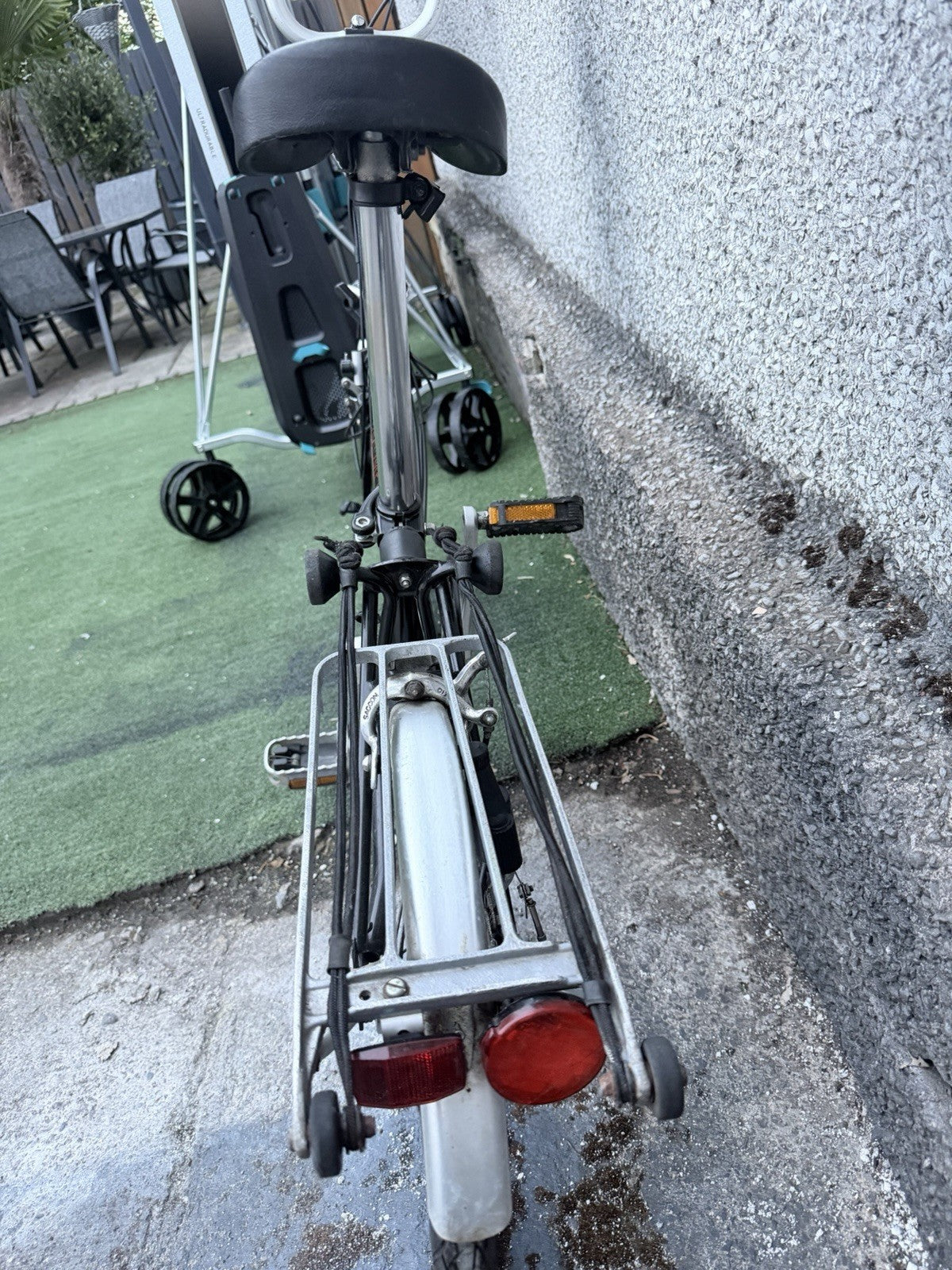 Vintage Brompton Folding Bike Made in England 3 Speed Rack Model Classic Black