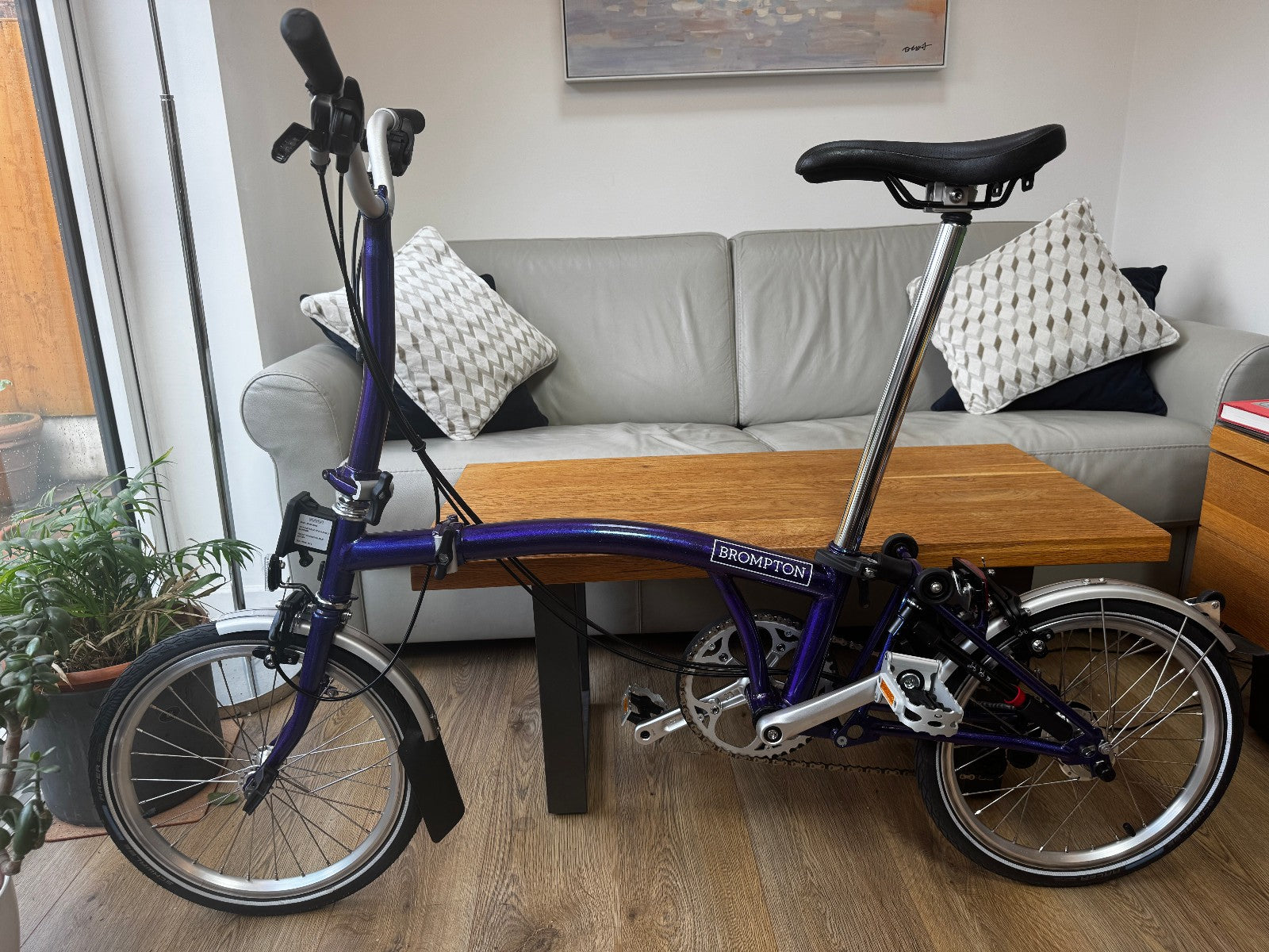 Brompton M6L Folding Bicycle - PURPLE METALLIC - 6 Speed - MINT