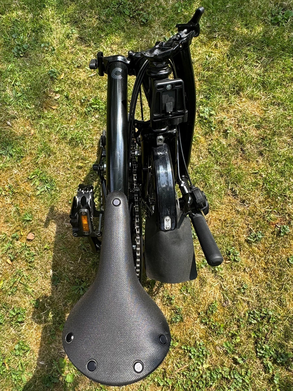 Brompton C‑Line S6L Black Edition Roller Rack – Low Handlebar – 6‑Speed - Brooks