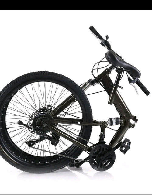26 in Folding Mountain Bike 21-Speed MTB Bicycle Full Suspension Disc Brake Bike
