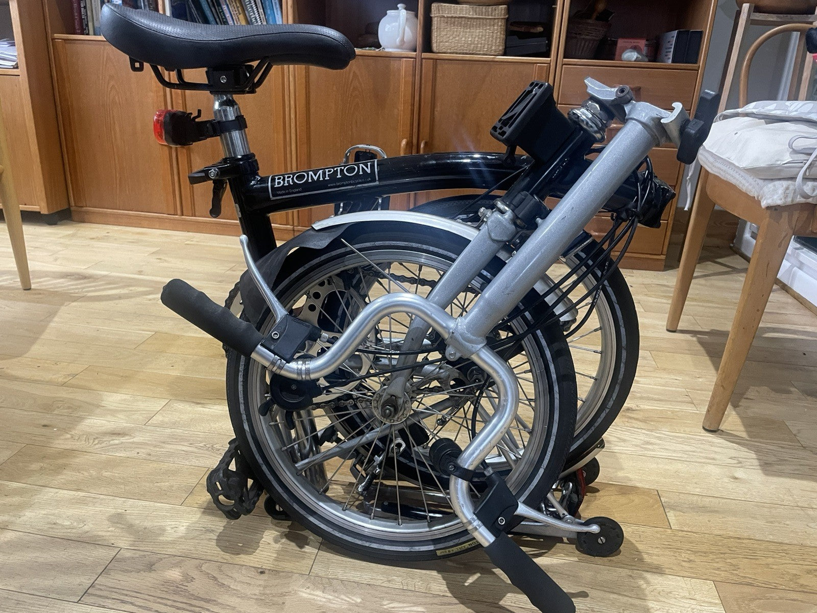 Brompton Black Folding Bike 3-Speed Serviced with Rear Rack Great Condition Used