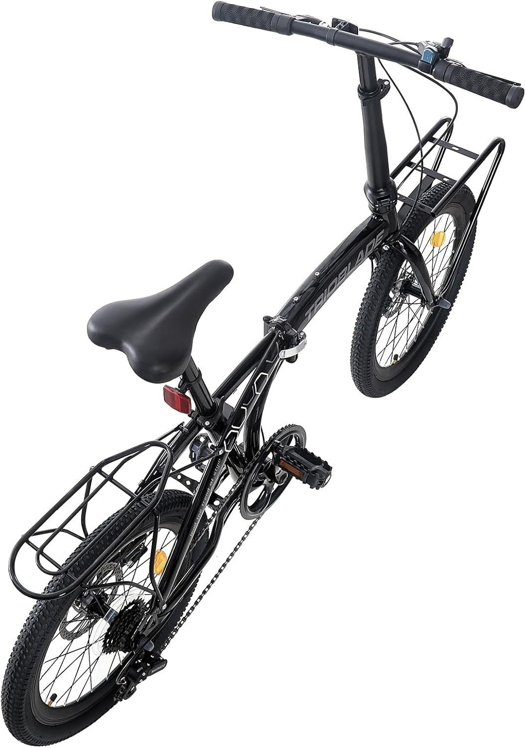 20” Folding Bike 7-Speed with Carrier Lightweight Aluminum Frame Adults