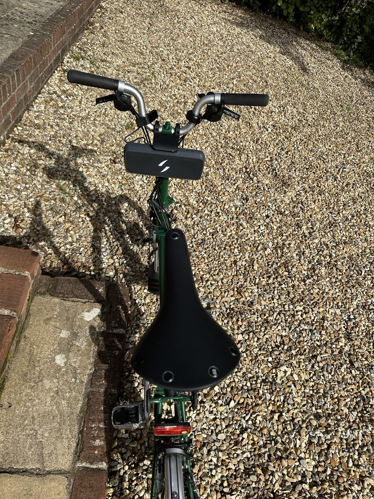Green Brompton with Swytch Max++ Power Kit