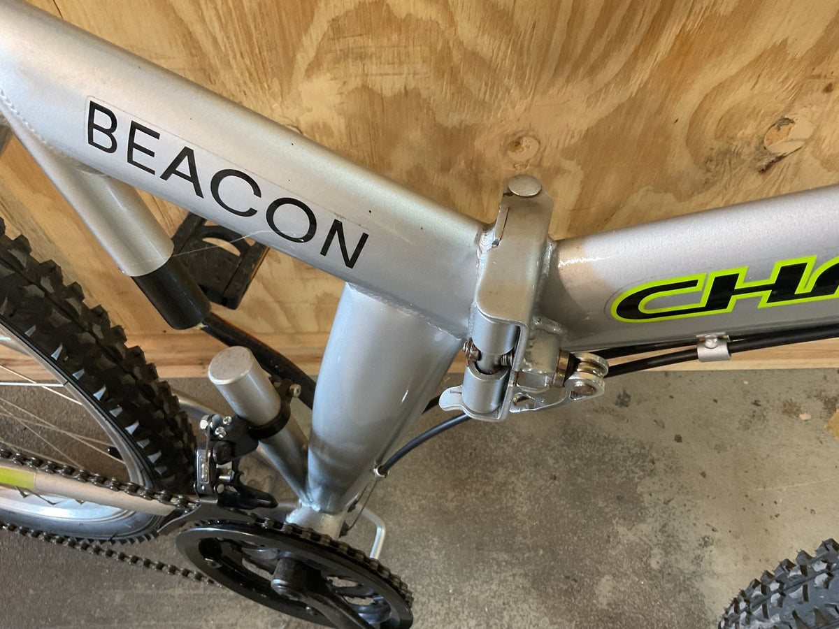Challenge Beacon Folding Mountain Bike Shimano Equipped Silver Green