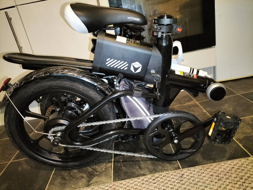 Hitway BK35 Folding E Bike Lightweight Throttle+PAS+Seat Suspension+Lights+Rack