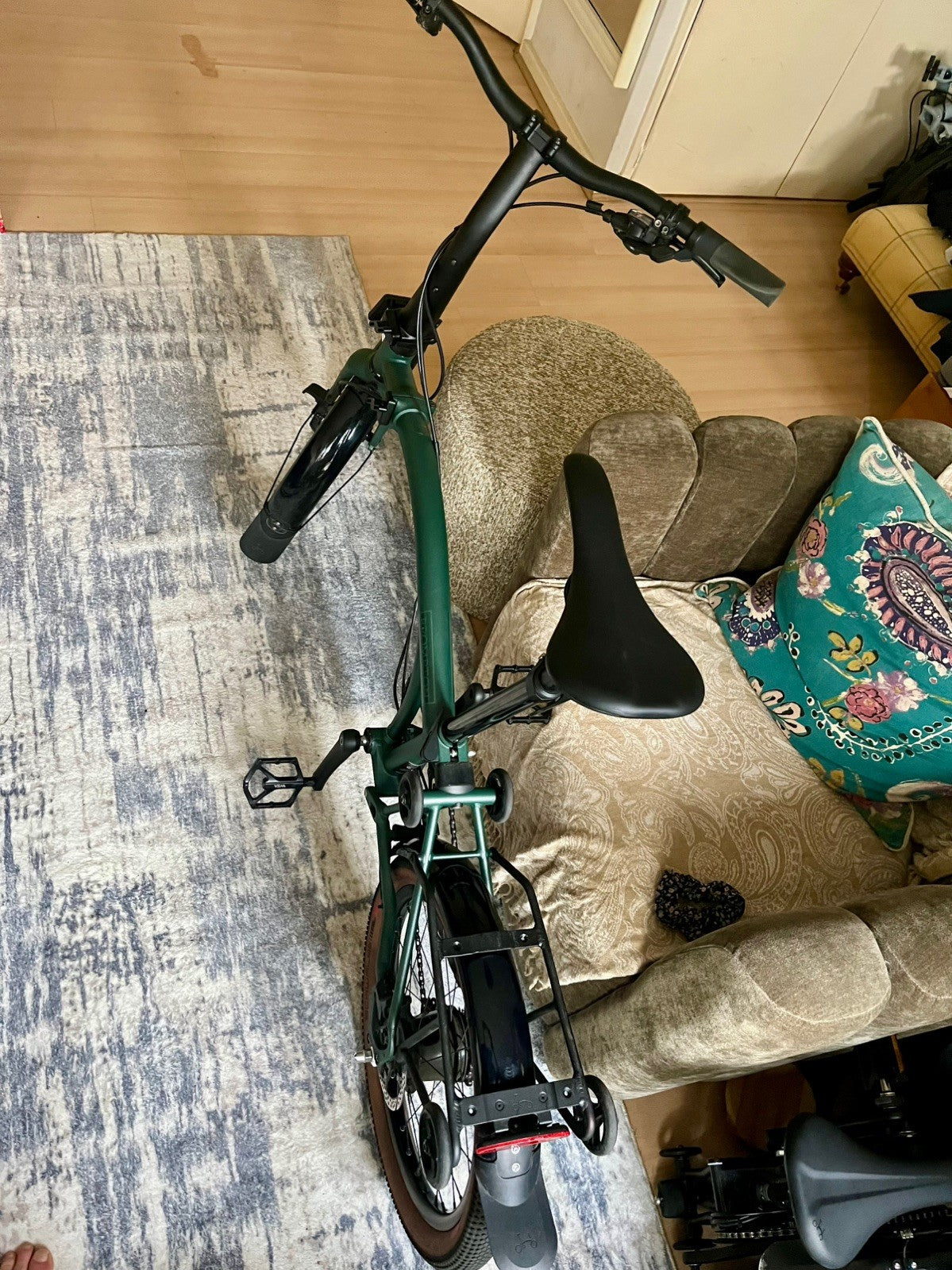 Brompton G Line, 8 speed w Roller Rack - Forest Green - Size Medium