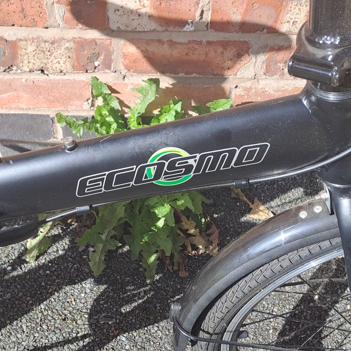 Ecosmo 20in Folding Bike Black 6-Speed V-Brakes Rear Rack Mudguards