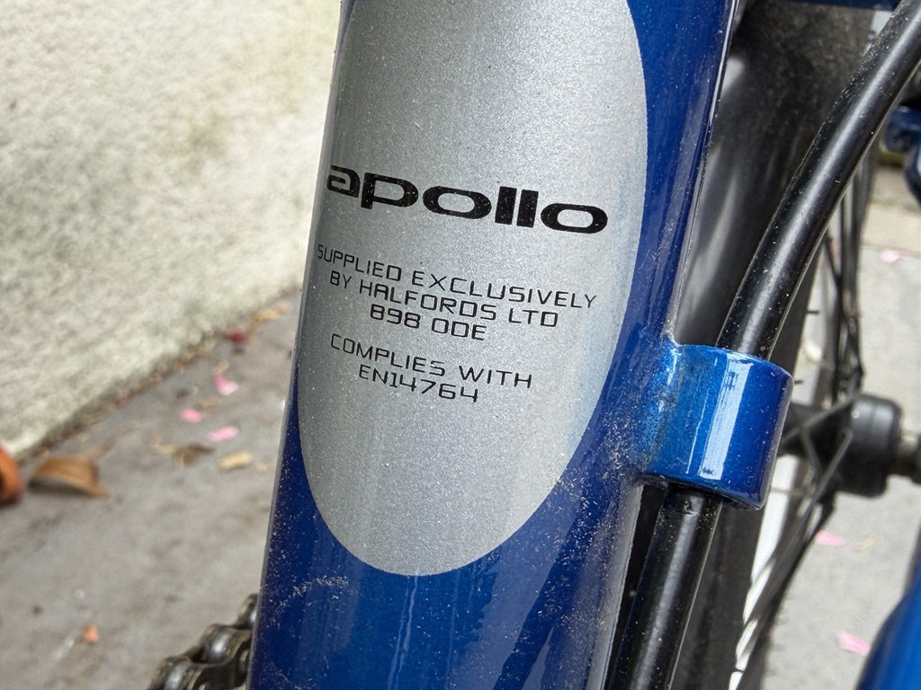 Apollo Tuck Folding Bike 20" Wheels, 6 speed, Blue