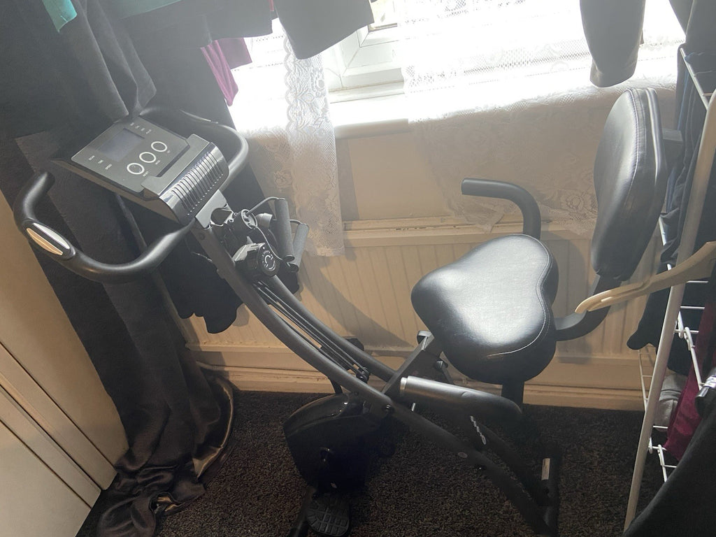 Slim Cycle foldable exercise bike worth over £200. Compact and sturdy