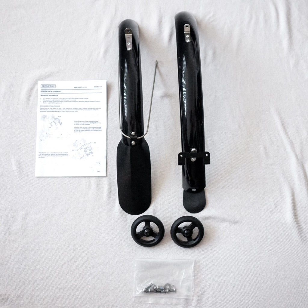 Brompton P/T line Advance Front Rear Mudguard Rack G Line 70mm Roller Wheels NEW