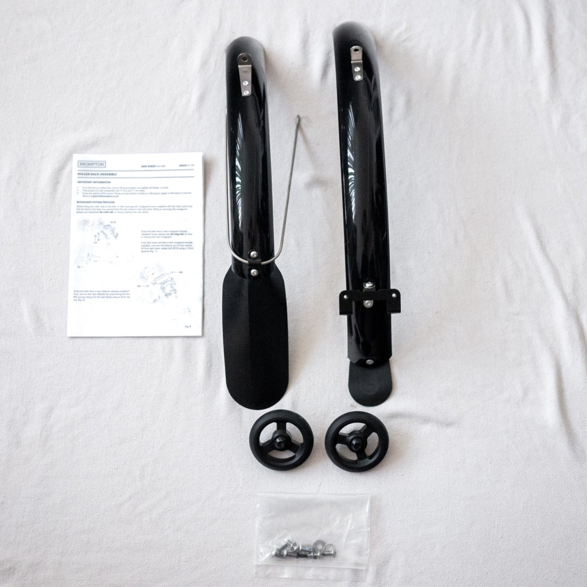 Brompton P/T line Advance Front Rear Mudguard Rack G Line 70mm Roller Wheels NEW