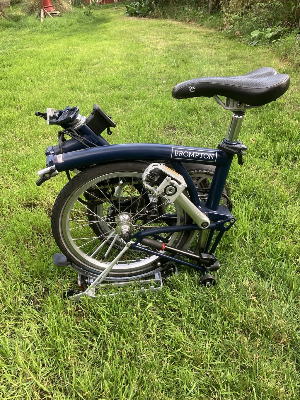 Brompton Folding Bike 2 Speed  Tempest Blue. With Dynamo And Rear Rack