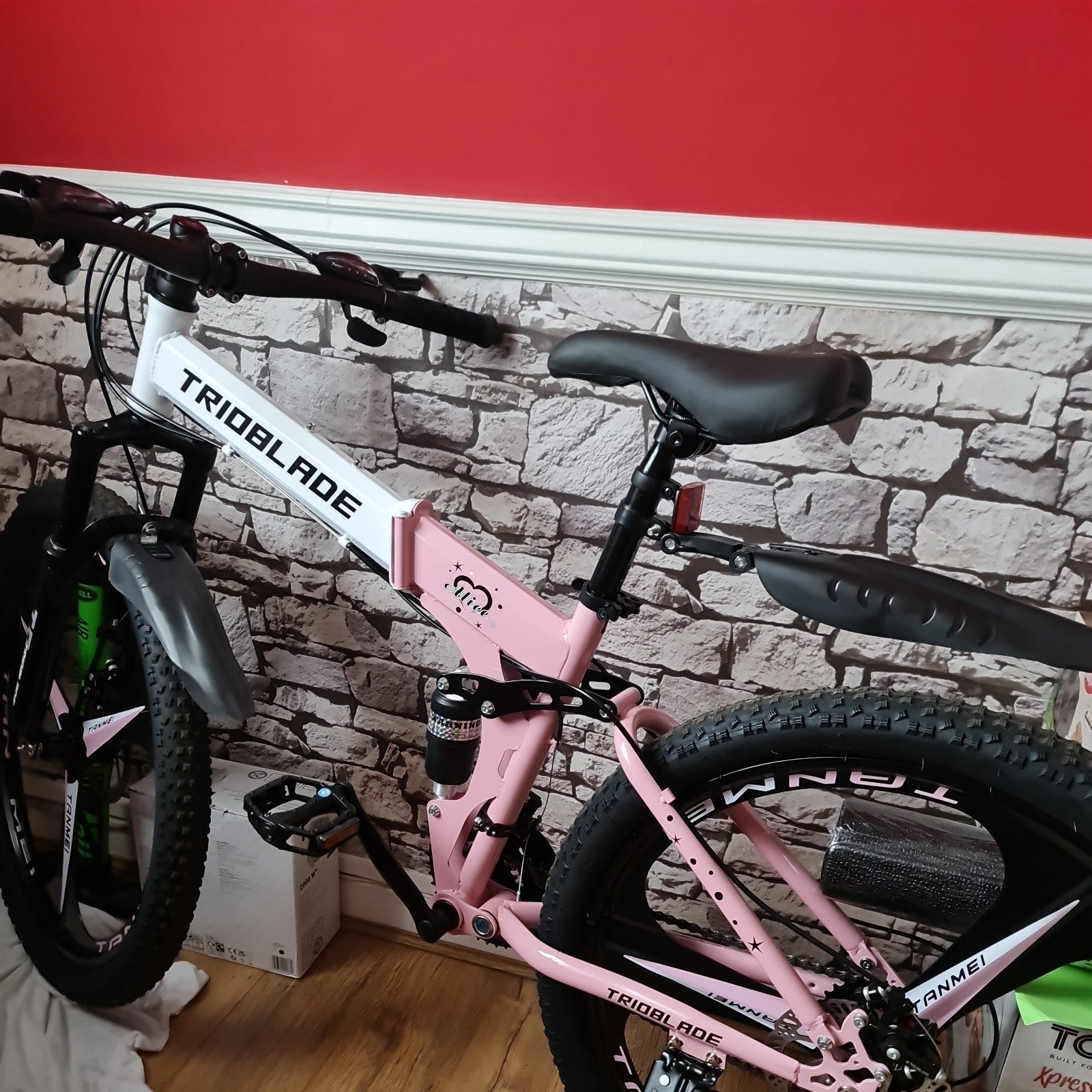 24"26" Folding Mountain Bike 21 Speed Full Suspension Bicycle For Men Women New