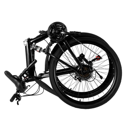 26 in Folding Mountain Bike 21-Speed MTB Bicycle Full Suspension Disc Brake Bike