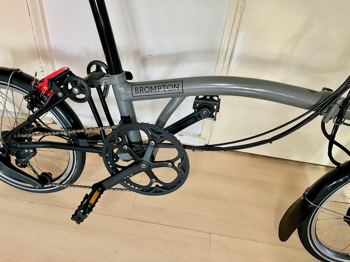 Brompton P Line 4-Speed Folding Bike Stormy Grey Excellent Condition