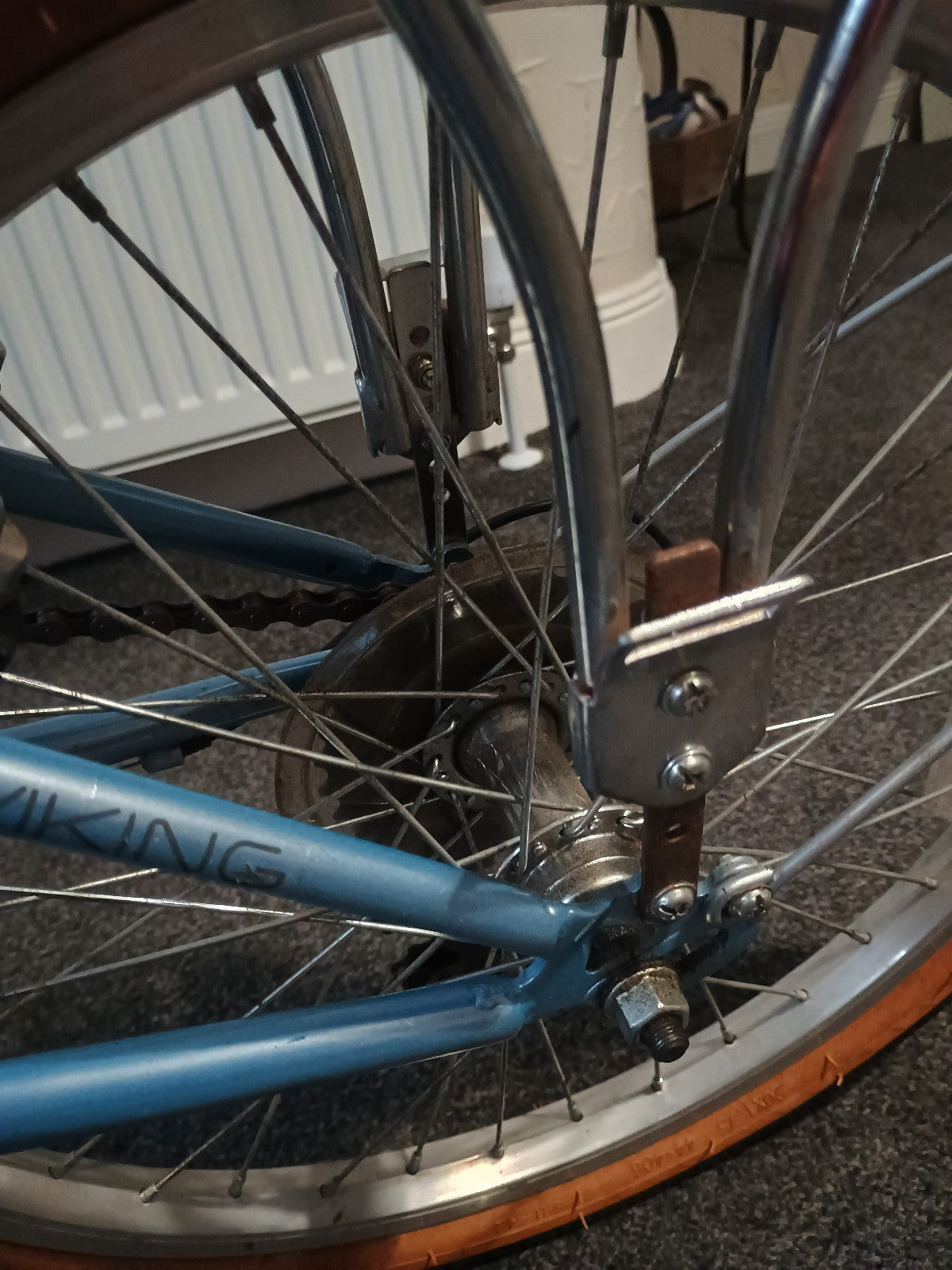 Viking Folding Bicycle - Easystreet 20" Wheels Unisex Light Blue Metallic