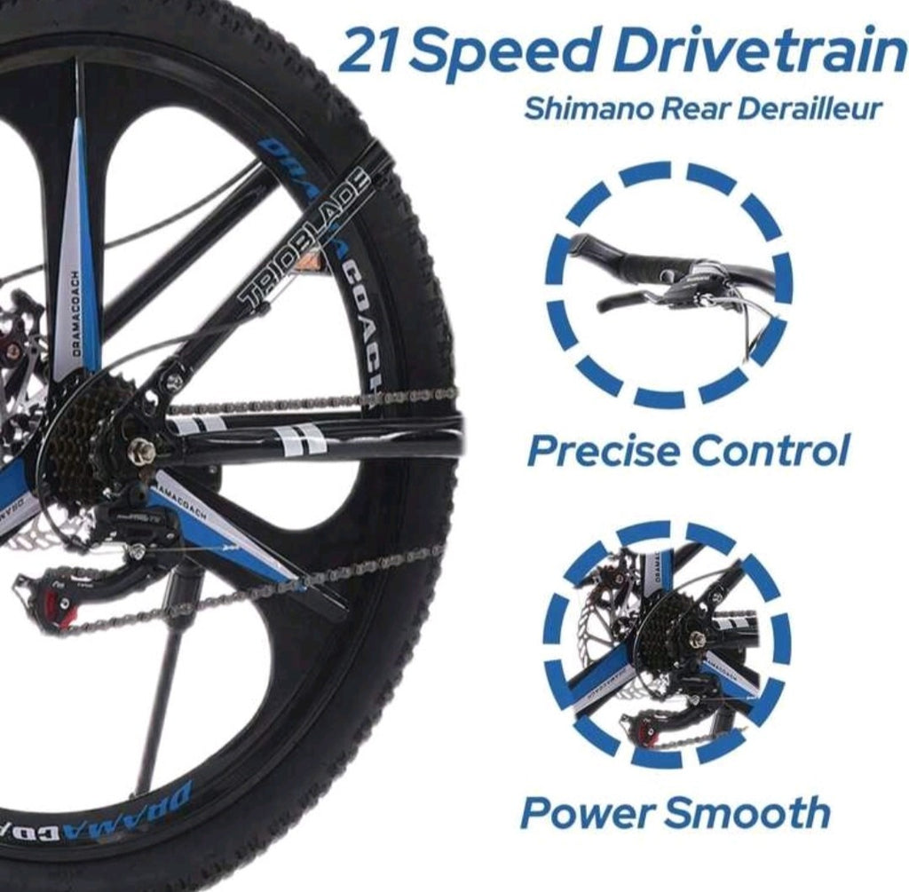 24"-27.5"Folding Mountain Bike 21Speed Full Suspension Bicycle For Men WomenGift