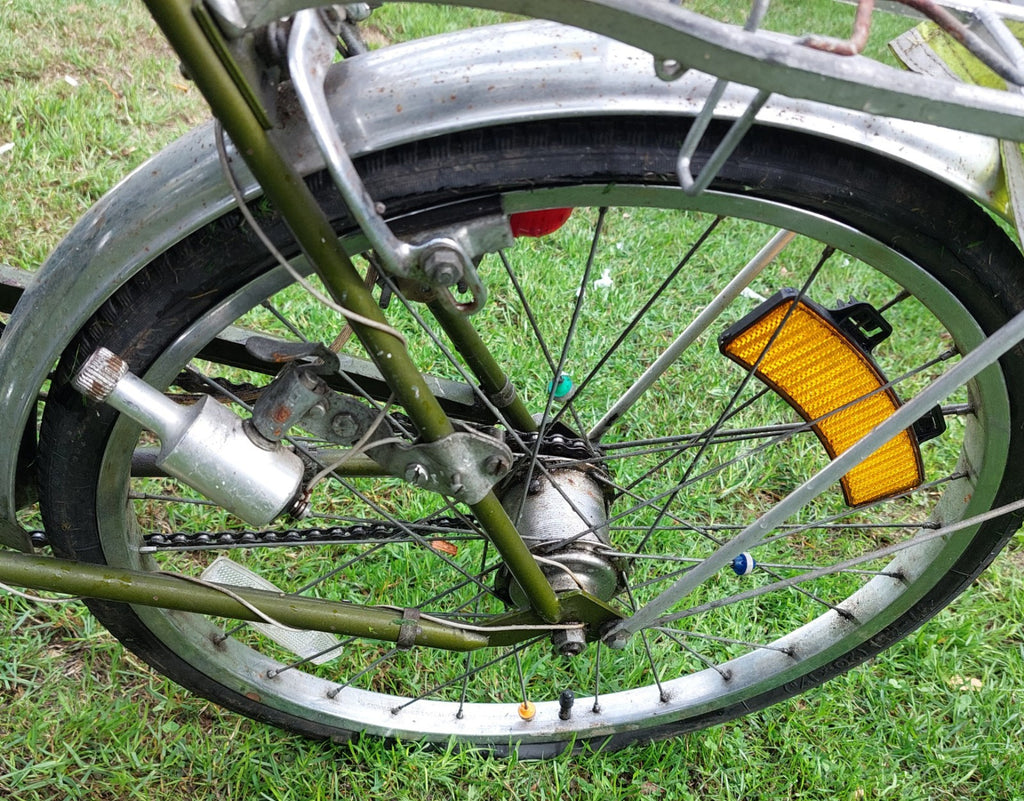 Raleigh Stow Away Folding Bicycle   Green   Vintage