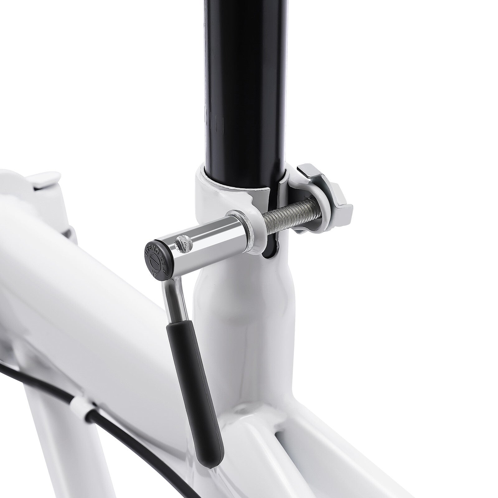 White Folding Bike Foldable City Bike for Adult 20" Commute Bicycle 6 Speed Gear