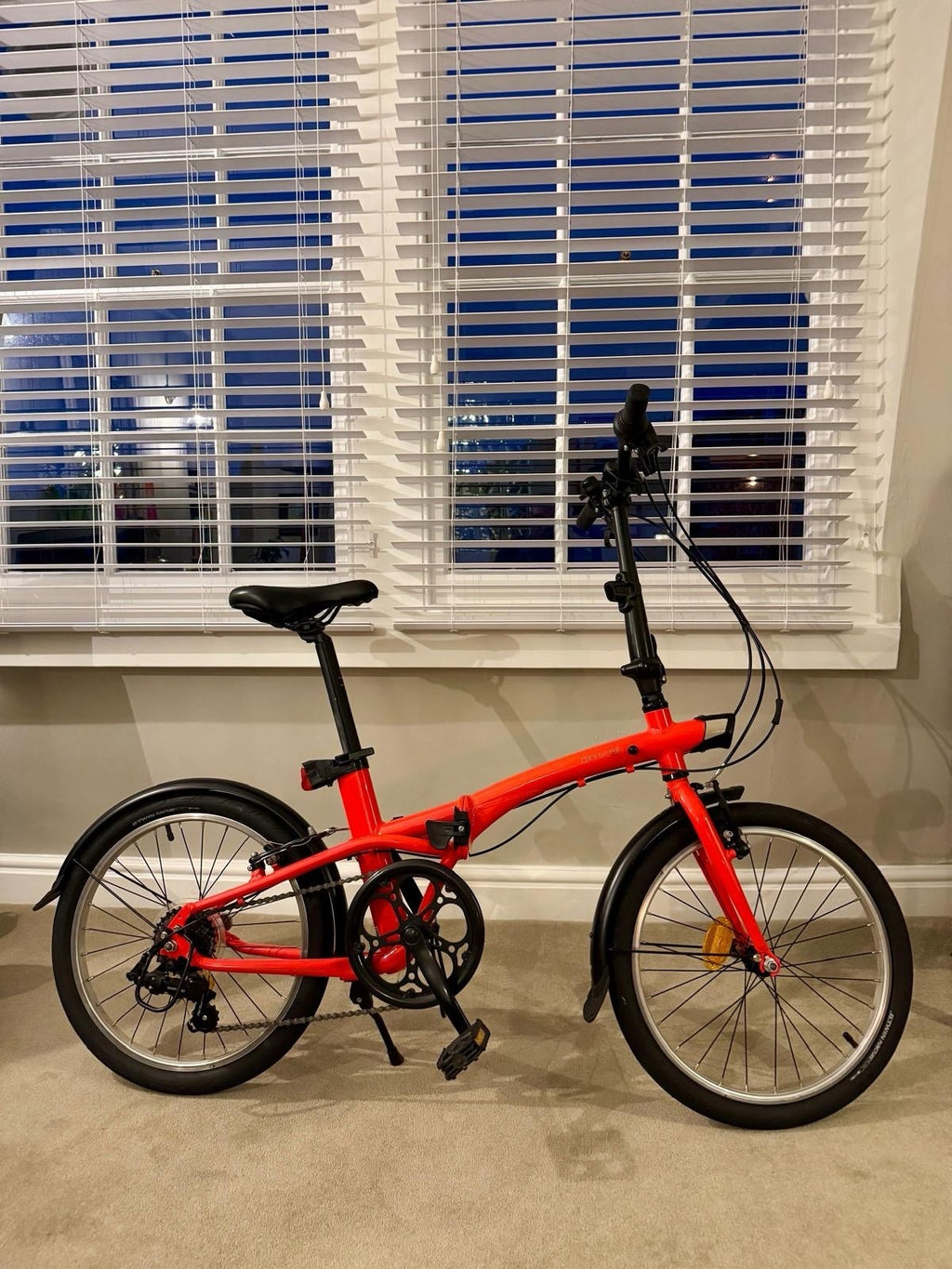 Oxylane Tilt 500 Folding Bike 6 Gears With Cover ,pump & Lock
