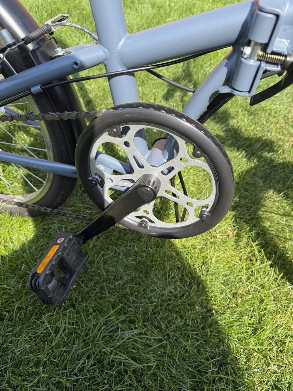 Decathlon Oxylane Folding Bike 20in Grey Mudguards Reflectors