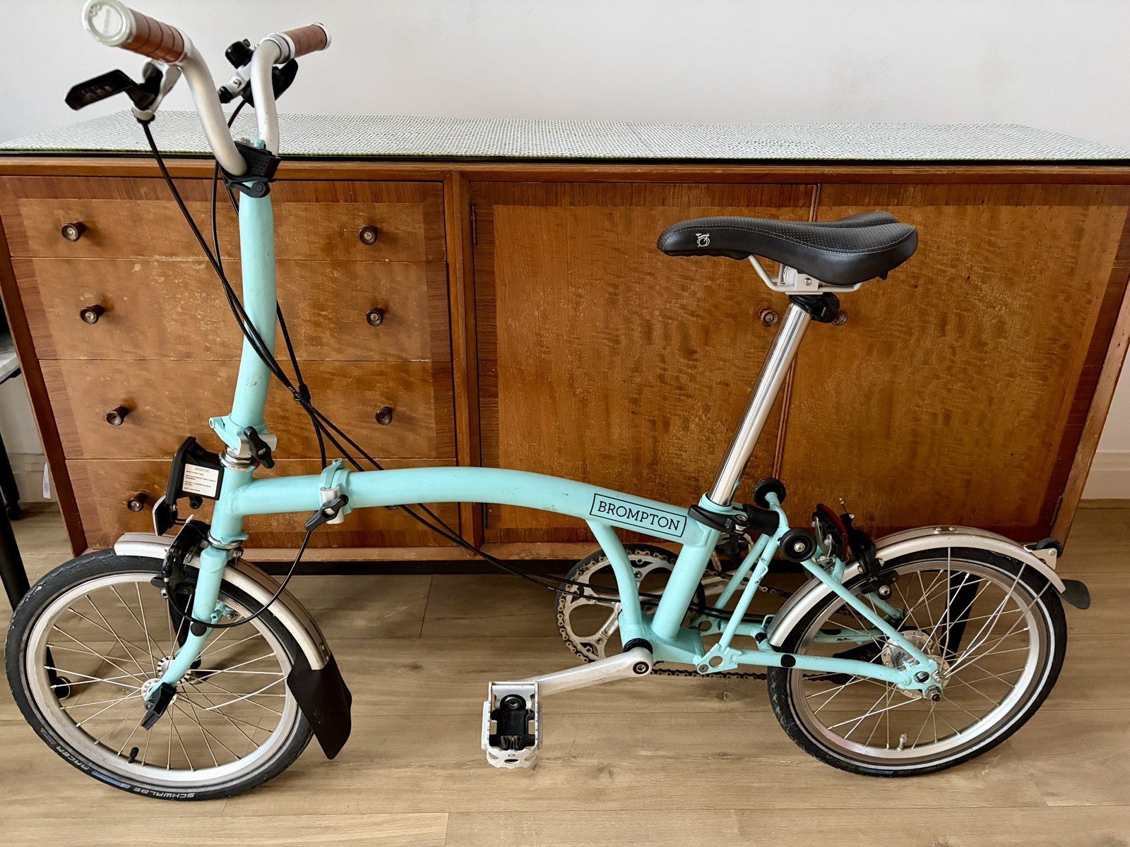 Brompton M3L folding bike C Line Equivalent in Turkish Green - Hardly Used