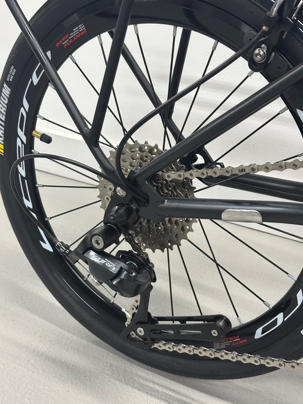 Litepro R20 Brompton Style Folding Bike 20inch 9 Speed - M bar - Titanium Colour
