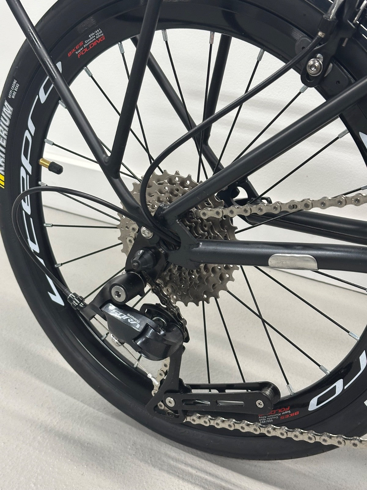Litepro R20 Brompton Style Folding Bike 20inch 9 Speed - M bar - Titanium Colour