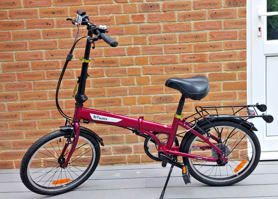 TWO b' Twin Hoptown 20 folding bikes in excellent condition. Made for Decathlon.