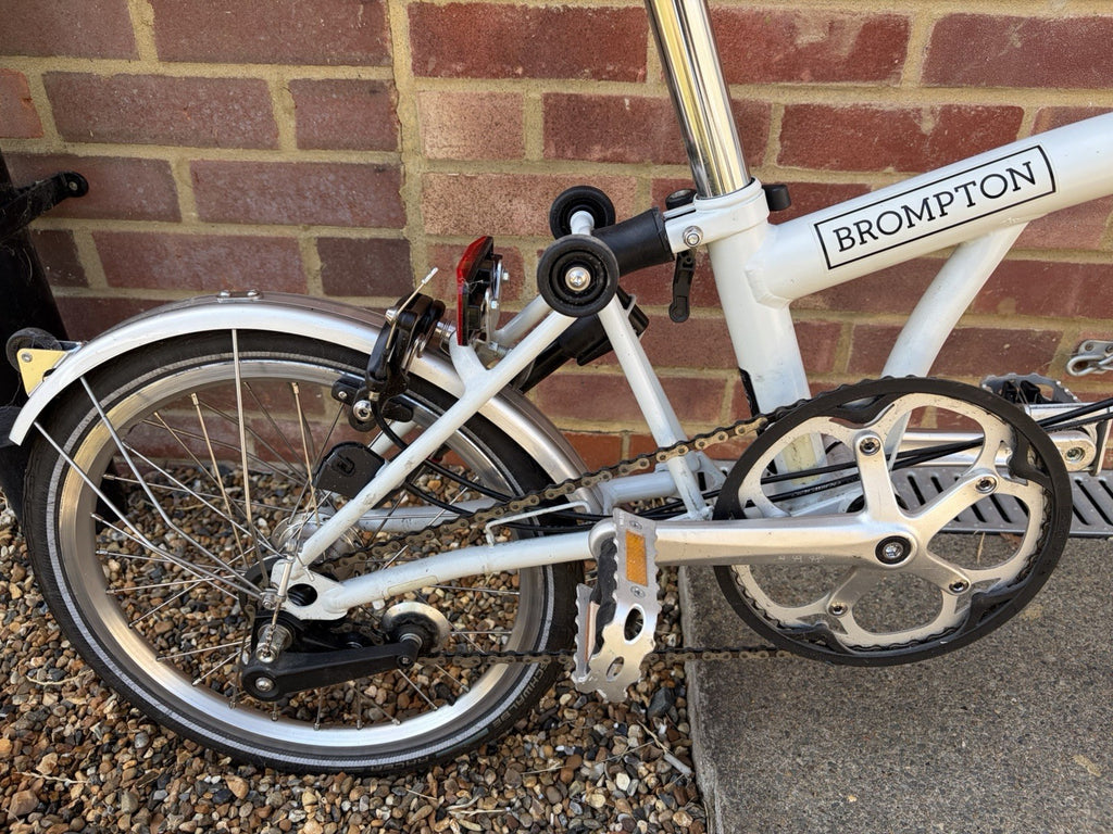 Brompton M3L 3 Speed Folding Bike 2019 White + Genuine Brompton Bag