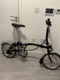 Brompton M6L 6 Speed Folding Bike – Black – Great Working Order – With Pump