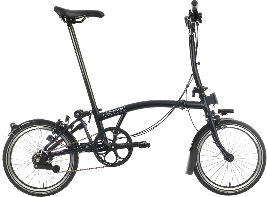 NEW Brompton C Line 12-Speed Folding Bike Mid Bar 2026 in Matt Black