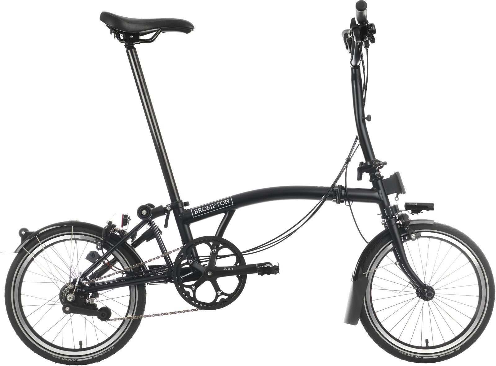 NEW Brompton C Line 12-Speed Folding Bike Mid Bar 2026 in Matt Black