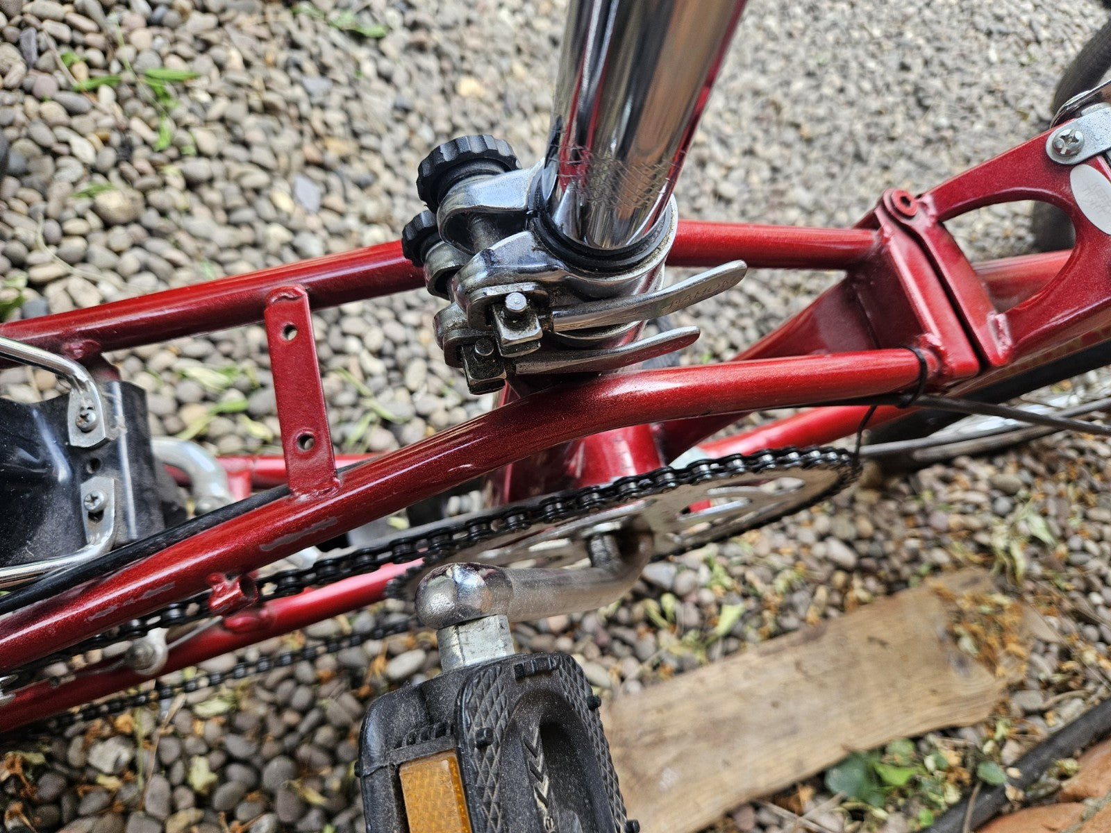 Vintage Dahon Classic III Folding Bike  3-Speed Sturmey Archer metallic red