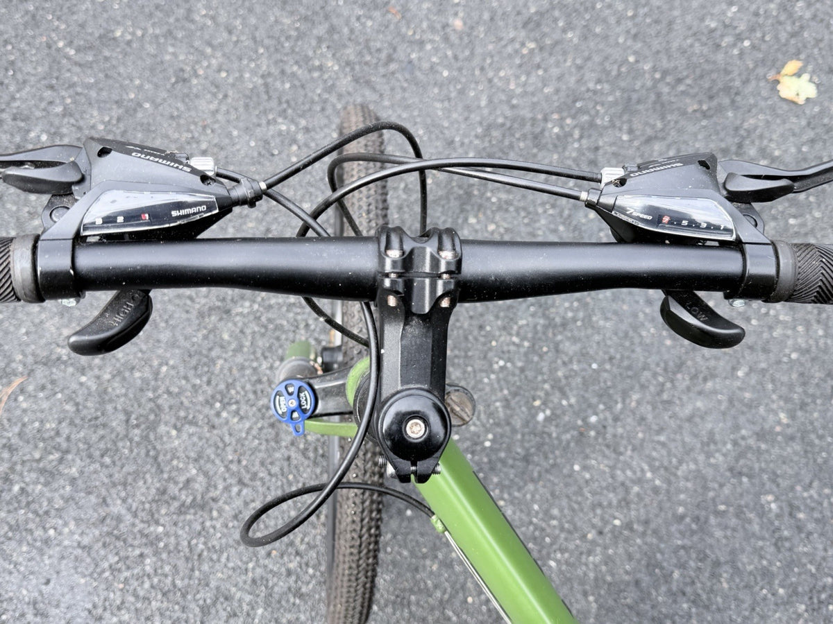 Hummer Hellion 26in Folding Mountain Bike Green/Black/Red Front Suspension