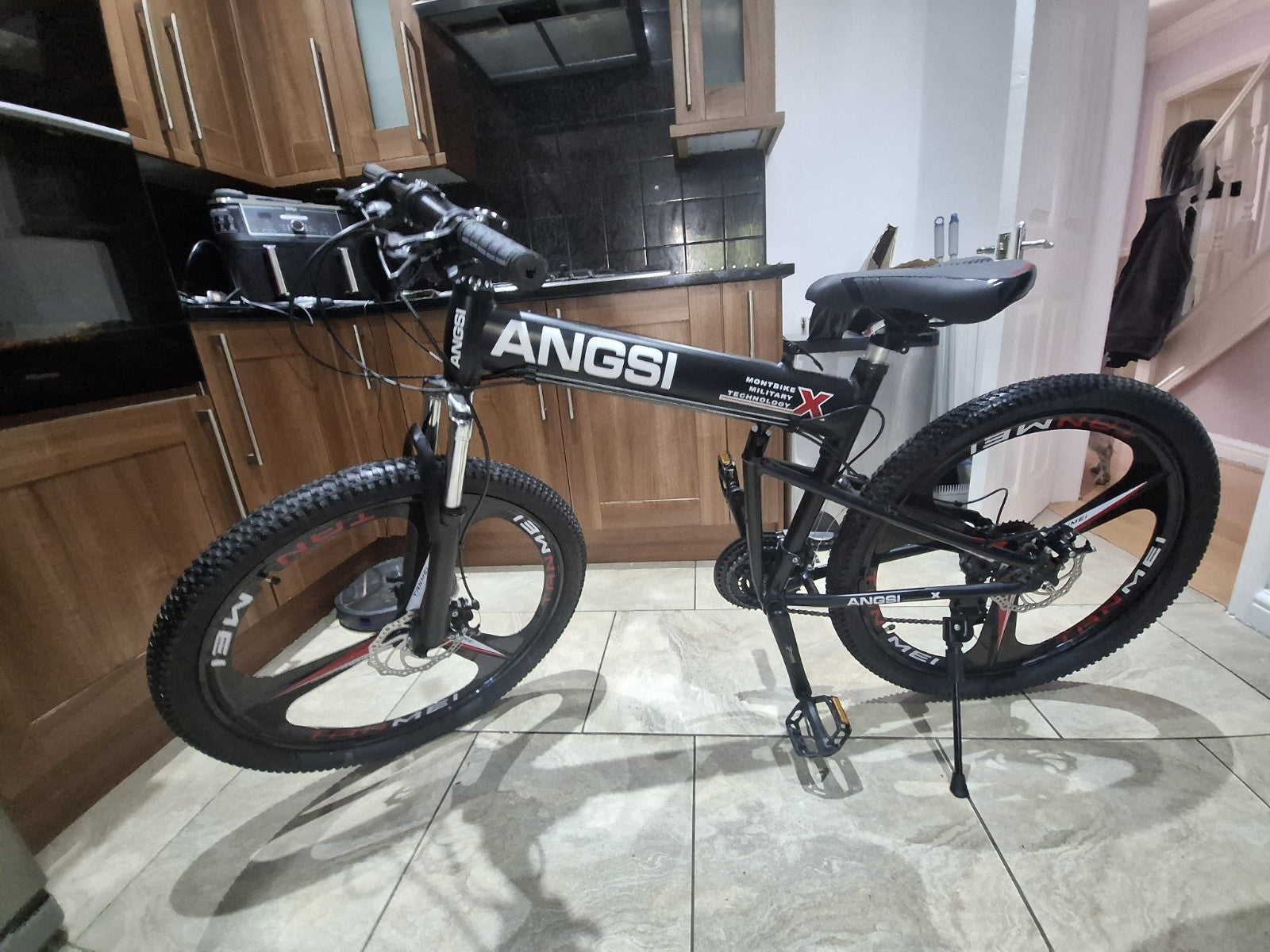 Angsi Folding Mountain Bike 26 Wheels 7 Speed MTB Bicycle