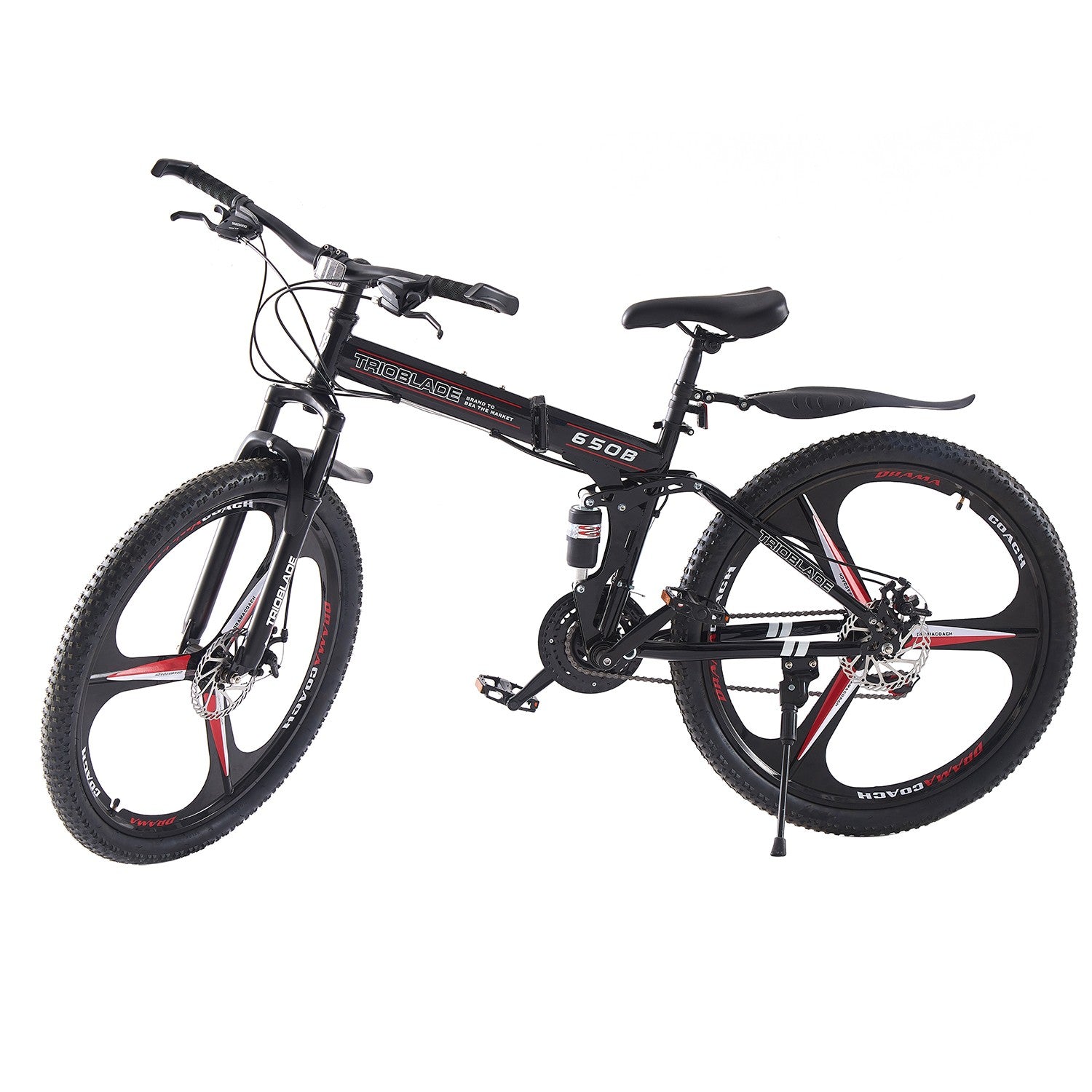 24 26 27.5Inch Folding Mountain Bike 21 Speed Full Suspension Bicycle Men Women