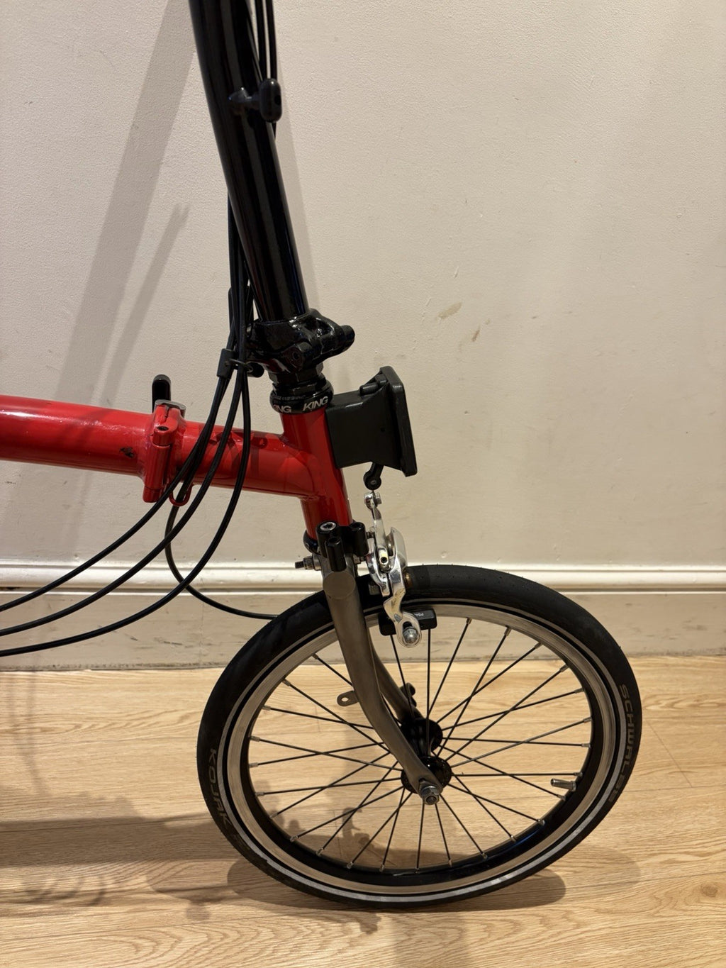 Brompton Folding Bike Red 16 inch 6 speed.